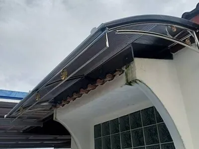 โครงหลังคากันสาดโรงจอดรถจันทบุรี - carport-roof-awning-chanthaburi